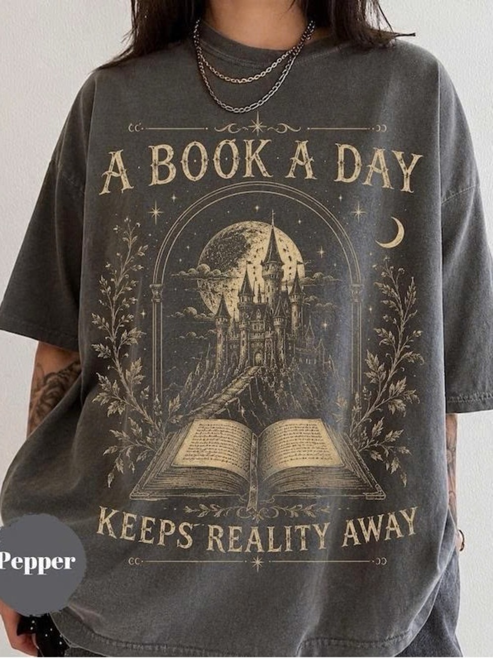 "A Book A Day" Graphic Tee - Reading Shirt